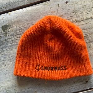 Orange Snowmass beanie.